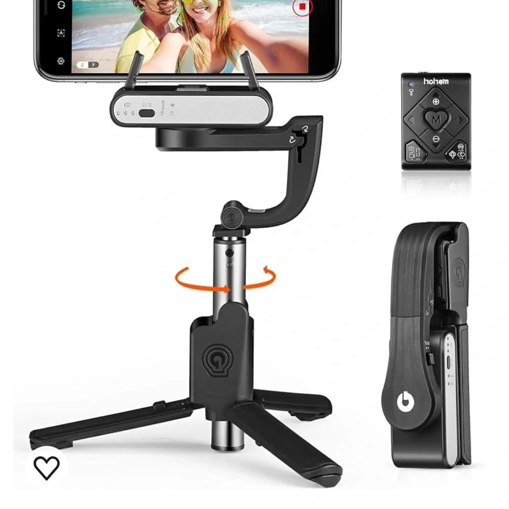 Hohem iSteady Q Gimbal Stabilizer for Smartphone, 1 Axis Selfie Stick Tripod